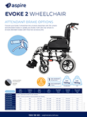 Aspire Evoke 2 Attendant Brake Options