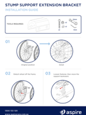 Aspire Stump Support Extension Bracket Assembly Instructions